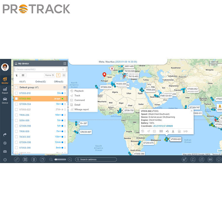 Protrack Platformasında Mühərrik Boşluğunun Nümayişi